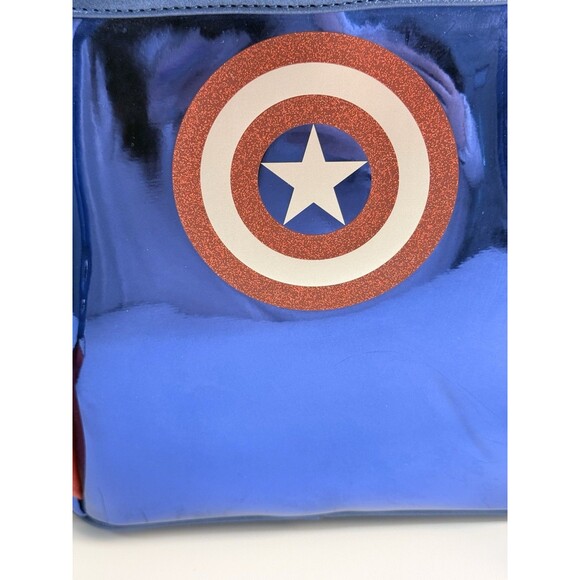 NWT Loungefly Marvel Studio Infinity Saga Captain America Mini Backpack Metallic main image 10
